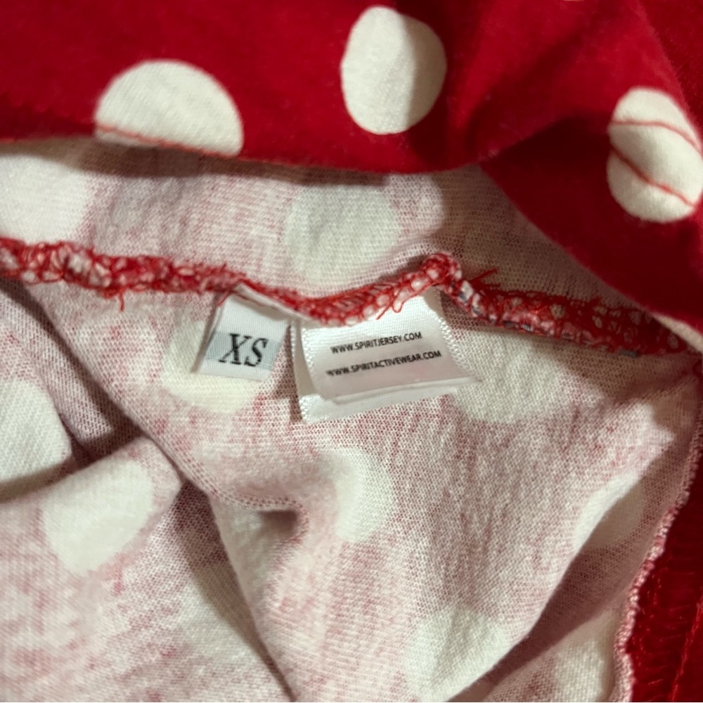 Spirit Jersey Red Polka Dot Disney Shirt Size XS - Picture 8 of 9